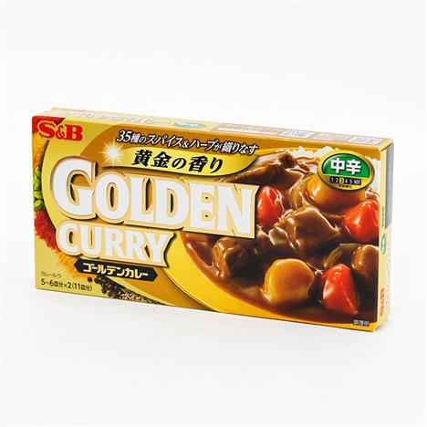 Viên cà ri Golden Curry Nhật Bản vị cay vừa 198g (8 viên)
