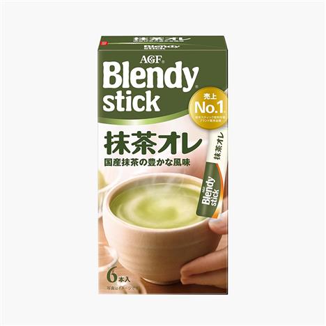 Bột trà sữa trà xanh Matcha Au lait Blendy 58.2g (9.7gx6gói), sử dụng trà xanh quốc sản Nhật Bản