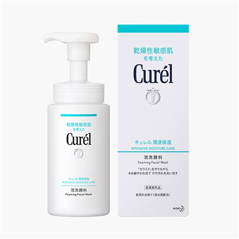 Sữa rửa mặt dạng bọt cấp ẩm chuyên sâu Nhật Bản Curel 150ml Cho da khô & nhạy cảm