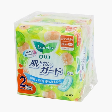 Băng vệ sinh siêu thấm Laurier Nhật Bản không cánh 20.5cm (28 miếng x 2 gói)