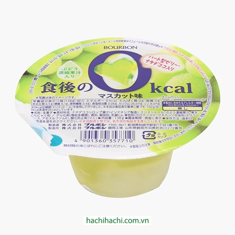 Thạch rau câu 0Kcal vị nho xanh thêm thạch dừa 138g
