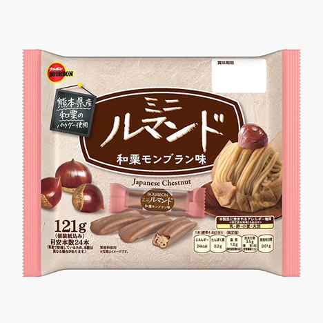 Bánh xốp phủ socola Nhật Bản Lumonde vị hạt dẻ 121g (24 cái)