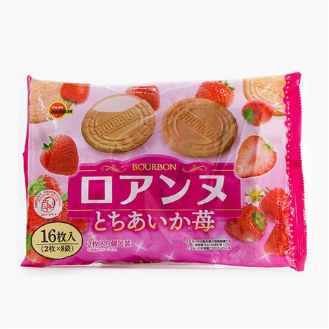 Bánh quy Nhật Bản Roanne vị dâu Bourbon 113,6g (2 cáix8 gói)