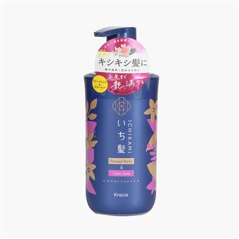 Dầu xả phục hồi hư tổn Nhật Bản dành cho tóc nhuộm Kracie Ichikami 480g 