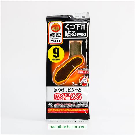 Miếng giữ nhiệt làm ấm bàn chân Nhật Bản Kobayashi 7.2x20cm 3 cặp (có keo dán)