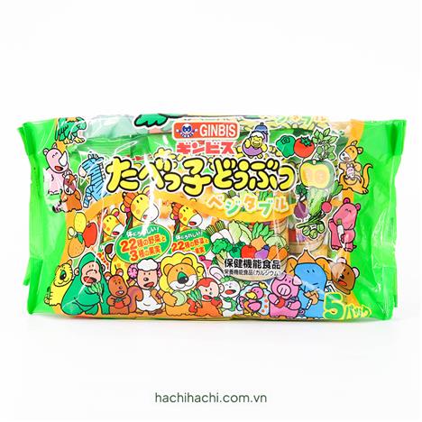 Bánh quy ăn dặm Ginbis hình thú vị rau củ 100g (5 gói)
