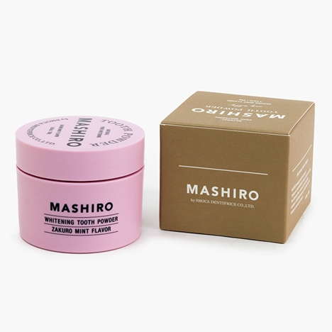Bột đánh răng làm trắng răng Nhật Bản giảm hôi miệng Mashiro hương lựu bạc hà 30g