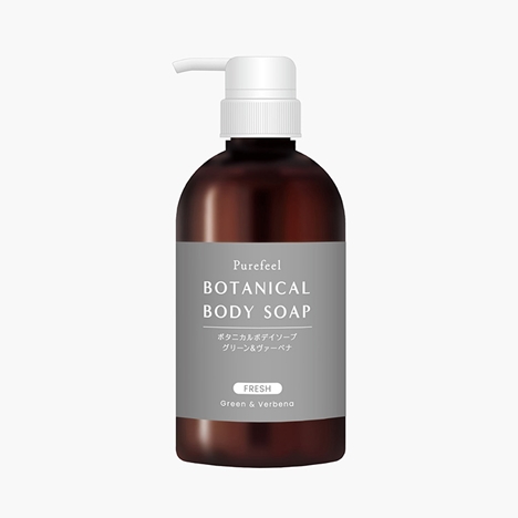 Sữa tắm Nhật Bản thảo mộc Purefeel Botanical Green Verbena Scent dưỡng ẩm mềm mịn 450ml