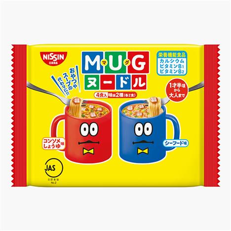 Mì Mug Ramen Nissin Nhật Bản 94g (4 gói), bổ sung Canxi, Vit.B1, B2
