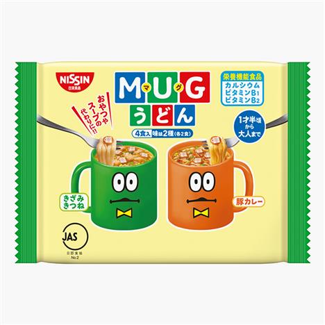 Mì Mug Udon Nissin Nhật Bản 94g (4 gói), bổ sung Canxi, Vit.B1, B2