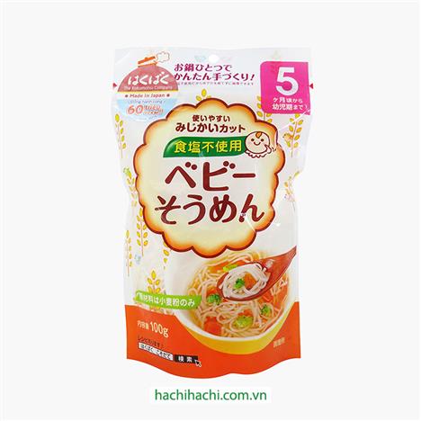 Mì Baby Somen Hakubaku 100g (không muối)