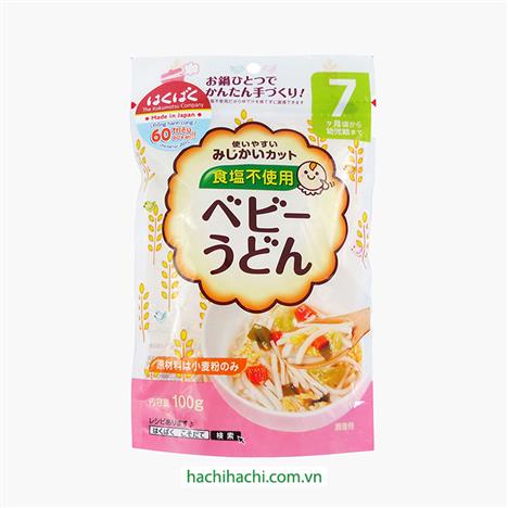 Mì Baby Udon baby Hakubaku 100g (không muối)
