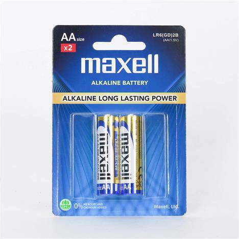Pin Alkaline AA Maxell LR6 (GD) 2B dạng vỉ 2 viên