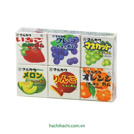 Kẹo cao su trái cây Marukawa  39g (4 viênx6 hộp)