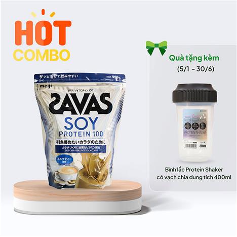 TPBS: Bột Protein thực vật Nhật Bản Meiji vị Trà sữa 900g