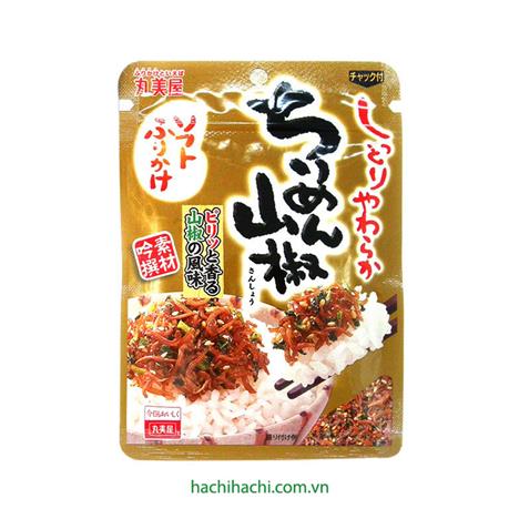 Gia vị rắc cơm cá cơm trắng và tiêu Nhật Marumiya loại mềm 28g