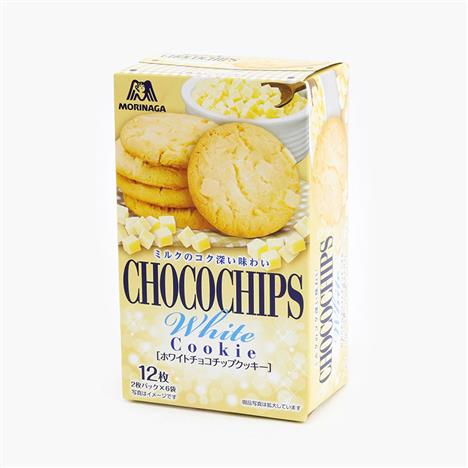 Bánh quy Nhật Bản Chocochips socola trắng Morinaga 105.6g (2 cáix6 gói)