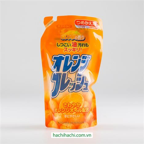 Nước rửa chén trung tính hương cam Rocket 500g Túi refill
