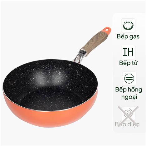 Chảo chống dính đá hoa cương Wahei Freiz 22cm Sâu lòng