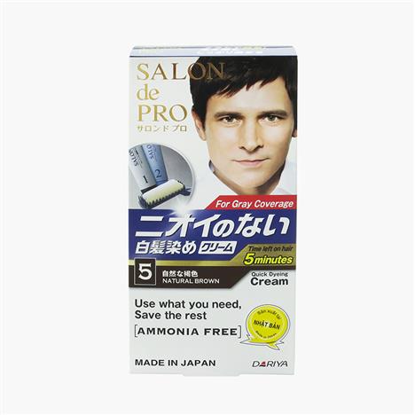 Kem nhuộm tóc bạc Nhật Bản không mùi cho nam Salon De Pro Mca5 Màu nâu tự nhiên