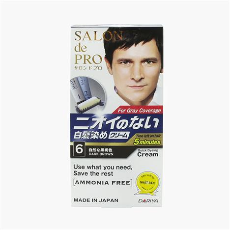 Kem nhuộm tóc bạc Nhật Bản không mùi cho nam Salon De Pro Mca6 1 Màu nâu đen
