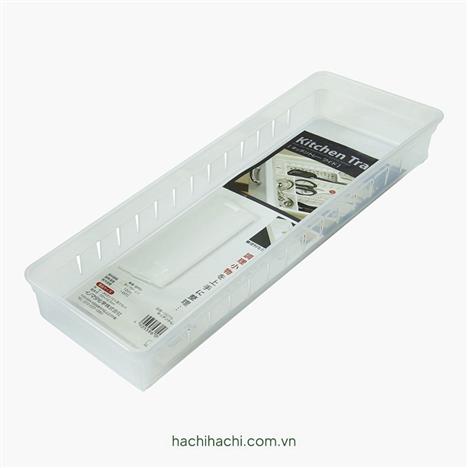 Khay đựng vật dụng, đồ dùng nhà bếp kèm tấm chia ngăn 34.8x12cm (Màu trong)