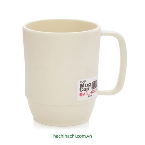 Ca, cốc, ly nhựa Nhật Bản dùng được lò vi sóng Inomata 350ml (Trắng)