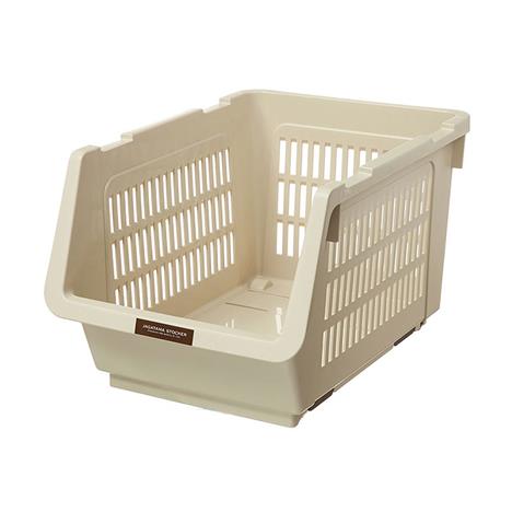 Kệ xếp tầng đa năng có bánh xe Nhật Bản Inomata 23.9x34.6cm (Trắng kem)