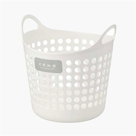 Giỏ nhựa Nhật Bản đựng vật dụng size L 39x38x41.5cm (Trắng)