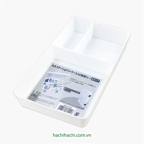 Khay đựng vật dụng, văn phòng phẩm chia ngăn 3 ngăn