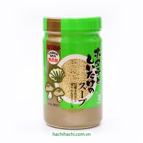 Hạt nêm sò điệp nấm Shiitake giảm muối không chất phụ gia Heiwa 400g