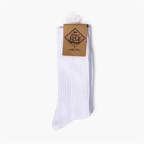 Vớ nam cổ cao gân chìm 25-27cm (Trắng)
