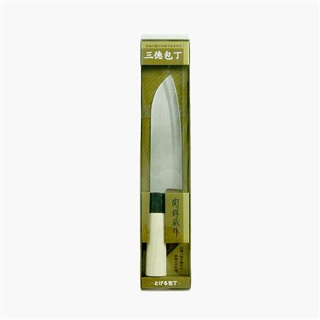 Dao bếp inox Nhật Bản Nikken Tsubazo Santoku lưỡi 17cm, cán gỗ