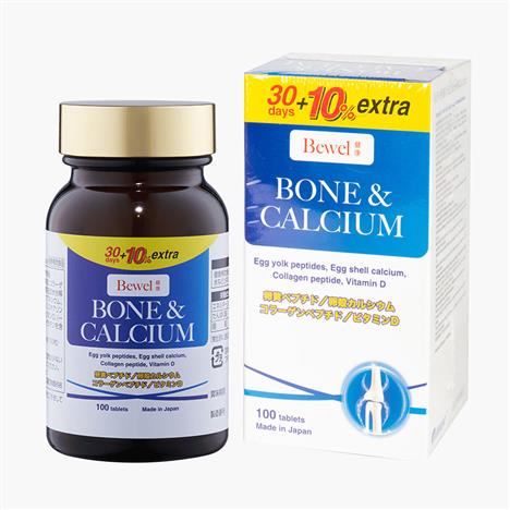TPBVSK: Viên uống Bewel Bone & Calcium Nhật Bản 100 viên, bổ sung Canxi, xương răng chắc khỏe, giảm loãng xương