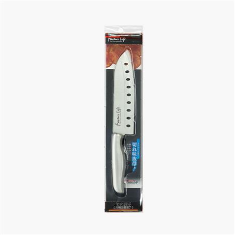 Dao bếp đa năng inox high carbon có lỗ chống dính Faveur Life Santoku lưỡi 16cm