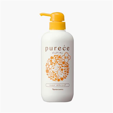 Sữa tắm Nhật Bản thảo mộc thiên nhiên Purece 550ml, thích hợp cho cả người lớn và trẻ em