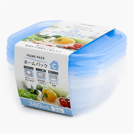 Hộp đựng thực phẩm Nhật Bản trữ đông, trữ mát, dùng lò vi sóng Nakaya 380mlx3