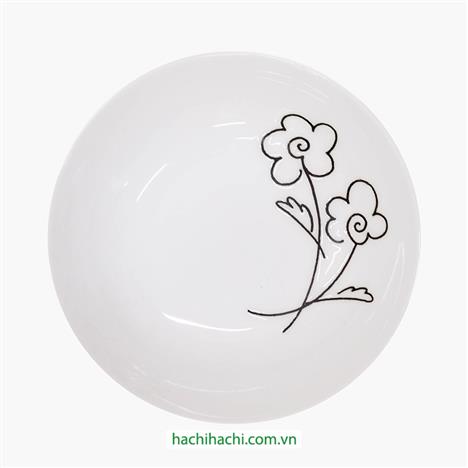 Đĩa sứ 16.4cm sâu lòng , đĩa gốm sứ nông lòng, cạn lòng, dùng được lò vi sóng