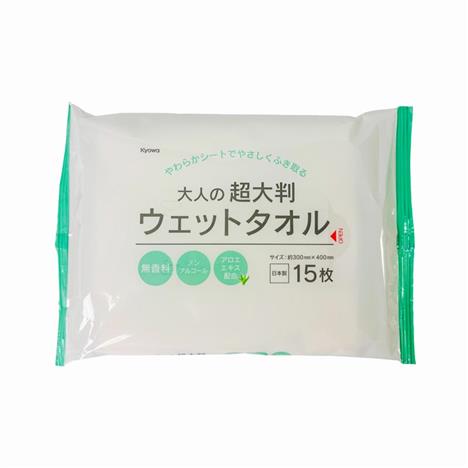 Khăn ướt không cồn chiết xuất lô hội dưỡng da size lớn 40x30cm 15 tờ