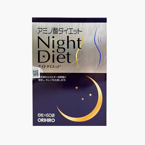 TPBVSK: Viên uống Orihiro Amino Acids Night Diet Nhật Bản 6 viênx60 gói, hỗ trợ tiêu hao năng lượng, giảm mỡ