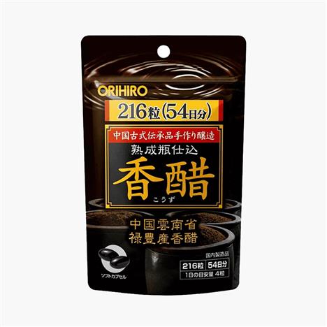 TPBVSK: Viên uống Orihiro Kozu Capsule Nhật Bản 216 viên, giấm đen hạn chế hấp thu chất béo, giúp giảm béo