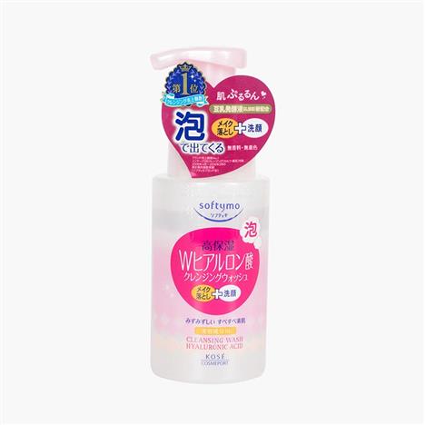 Sữa rửa mặt tẩy trang tạo bọt dưỡng ẩm Nhật Bản bổ sung Acid Hyaluronic Kose Softymo 200ml