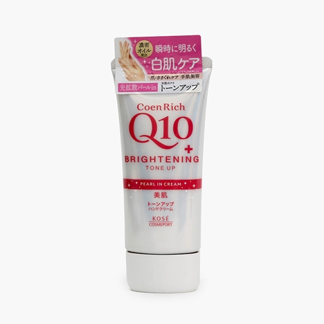 Kem tay dưỡng ẩm và nâng tone đều màu Nhật Bản CoenRich Q10 tone up hand cream 80g