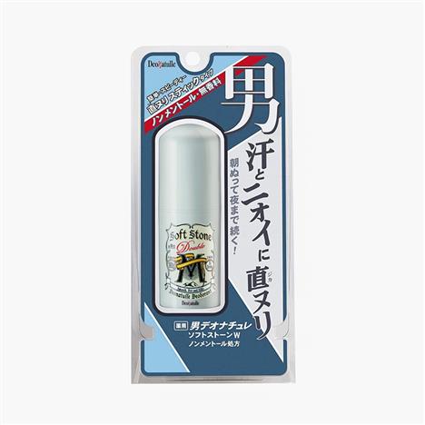 Lăn khử mùi Nhật Bản đá khoáng cho nam Soft Stone 20g (Không bạc hà)