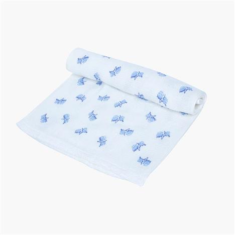 Khăn Tenugui cotton Nissen 34x90cm Sazanami SZ-4502B Blue 