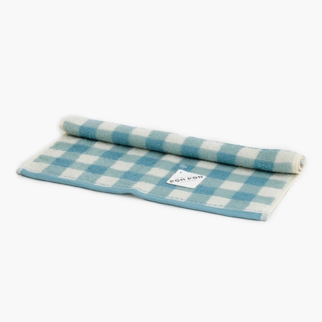 Khăn vải cotton Nissen 34x35cm Pom Pon French Gingham Blue