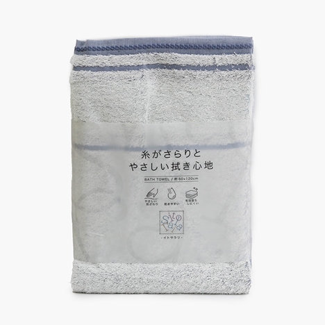 Khăn vải cotton Nissen 60x120cm Itosarari Muji Blue