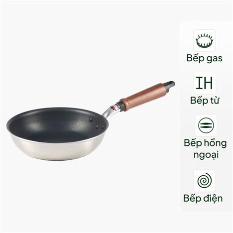 Chảo chống dính cao cấp Nhật Bản Hokuriku 20cm Plateado, dùng được bếp từ