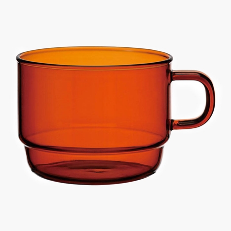 Ly thủy tinh chịu nhiệt cao cấp Hario Stack Mug Cup 300ml HCM-300-AB (Màu hổ phách)