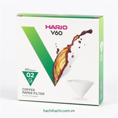 Giấy lọc cà phê Hario Nhật Bản 40 cái (V60-VCF-02-40W)